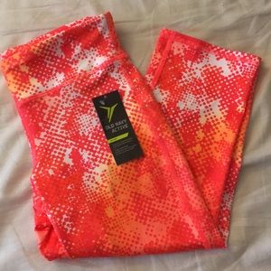 super fun orange crop leggings
